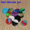 Wholesale 5mL 7mL Non-stick Silicone Jar Dab Wax Containers For Wax Silicone Jars Concentrate Case 6 in 1 Pass FDA &LFGB Test