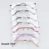 Lunettes de soleil Cadres Whole- 5507 Whole S 50 Pièce / Lot de lunettes optiques à charnière en titane à mémoire sans monture Spectacles1278Y