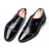 Fashion äkta läder män skor klär svart brun fest bröllop klänning manliga skor herrar oxfords gratis frakt
