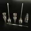 Commercio all'ingrosso 10mm 14mm 18mm regolabile Gr2 Set di strumenti per bong per chiodi in titanio con tappo in carb Dabber Tool 15ml a forma di teschio Slicone Jar Dab Container