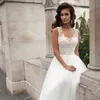 Sukienki Proste koronkowe Tiul Suknie ślubne 2019 Sukienki BOOP ALINE Otwarcie sukienki ślubne szatę de Mariage Suknie ślubne z szarą vestido