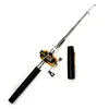 1pc Mini Portable Aluminum Alloy Pocket Pen Shape Fish Fishing Rod Pole With Reel 6 Colors Fishing Tackle 25080272380132