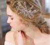 Wedding Bridal Hair Clip Ręcznie wykonane kryształowe diamentowe strzępy z koralikami akcesoria SL32268639