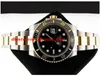 Роскошные наручные часы 2 тон 18K желтого золота 116613 Black Ceramic Bezel Bracelet Mens Mens Mens Automatic Sport Watch Men's279V