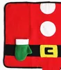 Новейшие Красный Рождественский стол Placemats Mat скатертью чувствовал праздники Xmas партии Ужин Декор в деревенском стиле Украшение праздничных принадлежностей Красный