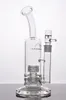 유리 수도관 두꺼운 유리 Mobius 디자인 Recycler Rig 이중 스테레오 매트릭스 Perc 수도관 18mm 조인트 포함