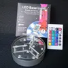 Base de luz LED de 4 pulgadas Luces de 9pcs con control remoto IR 16 Colores Flower Flower Flower Lámparas de botella de flor