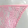 Mens String Bikini Panties Briefs C-Thru Stretchy spets smal elastisk blommig G3429 Herr Fashionable Sexy Underwear248s