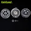 7/8 100mm 3BB Metalen Vliegvisserij Reel Combo Fly Reel Set van Bar-Stock Aluminium W / Incoming Click Ice Fishing Wheel Fishing Accessoire