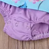 Nouveau-né bébé filles vêtements sans manches dentelle fille barboteuse mode robe rose bleu doux combinaison mignon bandeau fleur kawaii tenue w7542296