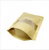 Food Moisture-proof Bags Kraft Paper with Aluminum Foil Lining Stand UP Pouch valve Packaging seal Bag for Snack Candy Cookie Baking