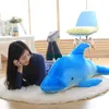 Dorimytrader NOVO Adorável 120 cm Big Simulado Animal Golfinho Plush Pillow Boneca 47 '' Macio Recheado Azul Dos Desenhos Animados Golfinhos Crianças Brincar Brinquedo DY60132