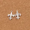 300pcs / lot 아이리스 Fleur-de-lis 꽃의 부적 펜던트 12.5x18.7mm 골동품 실버의 매력 쥬얼리 DIY L387