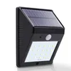 50pc 20LED Solar Lamp LED Outdoor Licht PIR Motion Sensor Tuinverlichting Waterdichte Binnenplaats Muur LED Lamp Wit Buitenbeveiligingspot