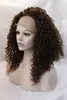 Perruque de cheveux haute densité Brown brun foncé crépus de dentelle synthétique Curly Wig pour femmes noires Broisses courtes bon marché Afro Curl coquette Synth8850969