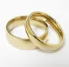 5.5mm Stainless Steel Love Gold Plated Band Rings For Women Men Lovers Jewelry Party Club Decor