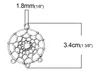 무료 배송 100pcs 골동품 실버 드림 캐쳐 커넥터 DIY 참 펜던트 34mm