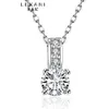 100% Pure 925 Sterling Silver Naszyjnik 1.5 CT Sona CZ Diament Naszyjnik Zaręczyny Solid Silver Naszyjniki Ślubne dla kobiet