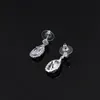 Simple Crystal Bridal Jewelry Sets Silver Color Rhinestone Water drop Earrings Necklace Sets for Women Wedding Jewelry
