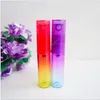 5ML Colorful Mini Perfume Pump Atomizer Refillable Fine Mist Gradient Color Glass Spray Empty Bottle 5Gram Travel Size