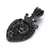 Wholesale Accessories Charm Fashion Men Jewelry Punk Style Gold / Black Color Lion Head Pendant Stainless Steel Necklace