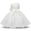 Ai Meng Baby Flower Princess Girl Dress Wedding First Birthday Newborn Baby Baptism Kläder Toddler Kids Party Dresses For Girls