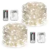 Guirlande Lumineuse 8Modes Guirlande Lumineuse Scintillante 50 Guirlandes Lumineuse à Piles 16,4FT Lumière Luciole avec Télécommande pour Chambre Mariage