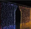 110V / 220 V Światło Kurtyny 10 * 5m 10 * 3m 5 * 4m 8 * 0.65m 4 * 4M LED Strings Fairy Festival Hotel Wedding Party Lights Christmas Backgra LLFA