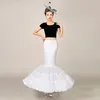 도매 소프트 인어 Crinoline 페티코트 프리 사이즈 화이트 신부 슬립 Scalable 프릴 웨딩 액세서리 재고 있음