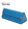 DIDI Magnetic Folding Sunglasses Case Wallet Shape Foldable Eyeglass Box Top Grace Triangle Velvet Glasses Case Accessories H1688143312