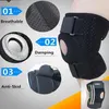 Running Hiking Kneepad Open Patella Adjustable Protector Silicone Basketball Knee Pads Support Pad Sports Cycling Knee Guard