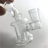 3.2 polegada mini bongos de mão novo design pyrex grosso bongo de vidro transparente com 10mm 14mm feminino disjuntor bong para fumar