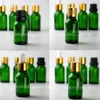 Pure Glass 15ML Dropper Bottles with 4 Styles Cap choice for Eliquid Ejuice , Green Glass Essential Oil Bottles 625Pcs/Lot Free DHL