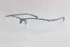 Wholesale- 2016 Fashion Titanium rimless eyeglasses frame Brand Men Glasses suit reading glasses P9112