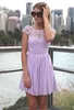 Verkauf Neueste Damenmode Runway Kleider Spitze Chiffon freiliegender Rückenrock sexy Kleid NLX006