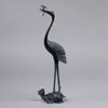 Bronze Antique Decoration Long Turtle Crane 60 Ganoderma Crane Crane Chiński Retro Crafts Grafika Brązowa