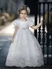 Nowonarodzone Christenings Sukienki 2017 na rzecz Christening Naming lub Blessing Day Lace Flower Girl Dress Custom Make 1st Communion Dress