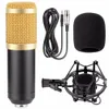 Großhandel Neues BM-800 Kondensatormikrofon Tonaufnahmemikrofon mit Shock Mount Radio Braodcasting-Mikrofon für Desktop-PC BM800