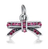 Pasuje Pandora Sterling Silver Wings Multicolor Diamond Bow Koraliki Charms Dla DIY Europejski Styl Snake Charm łańcuch Moda DIY Biżuteria