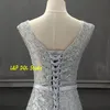 Oszałamiająca Sukienki Matki Lekkie Szary Matka Bride Sukienek Shining Cekiny Koraliki Lace-Up Back Formal Suknie Plus Size Custom Made