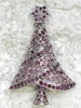 الجملة حجر الراين بروش عيد الميلاد شجرة دبوس دبابيس المجوهرات هدية C101682