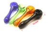 CSYC Y072 Smoking Pipe About 10.5cm Length Spoon Glass Pipes Tobacco Dry Herb Full Color