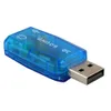 10 pçs / lote USB Placa de Som USB 5.1 Áudio USB Externo Placa de Som Adaptador De Áudio Mic Speaker Interface de Áudio Para PC Portátil Micro Dados
