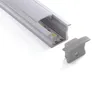 Profilé en aluminium série 100 X 2M/lot, pour canal de boîtier led en aluminium de style T pour lampes murales encastrées, 6000