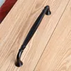 Svarta möbler handtag 96mm 128mm 160mm 192mm 256mm skåplådor knoppar drar Dresser Door Metal Hardware Pull