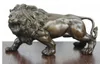 Sculpture&Carving Lions Bronze coffee Fierce Wild Animals Figure Lions Statue