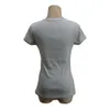 2021 Summer Women T Shirts Casual Button Deep V Neck Solid SHORT STEVE Dams Shirts Tops T-shirt For Girls Femininas Blusas