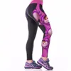2017 Sexy Womens YOGA Workout Gym Impresión Digital Pantalones Deportivos Fitness Stretch Pantalón Venta Caliente