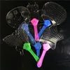 LED luminous fan, plastic colorful flash, acrylic transparent fan, summer stall, night market, toy gift