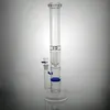 bong glass water pipe straight rube bong with comb perc 17'' straight glass bong with showerhead borosilicate Glass straight waterpipe